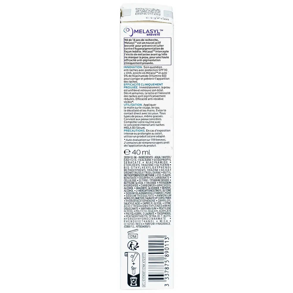 Hình ảnh Kem dưỡng La Roche-Posay Mela B3 Cream SPF 30 dưỡng da mềm mịn, mờ thâm nám, dưỡng da sáng và đều màu 