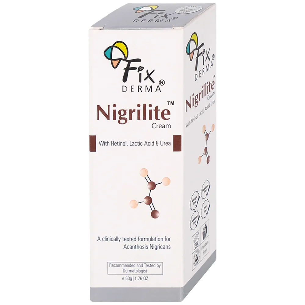 Hình ảnh Kem dưỡng Fixderma Nigrilite Cream làm sạch tế bào da chết, mờ thâm, sáng da sẫm màu (50g)