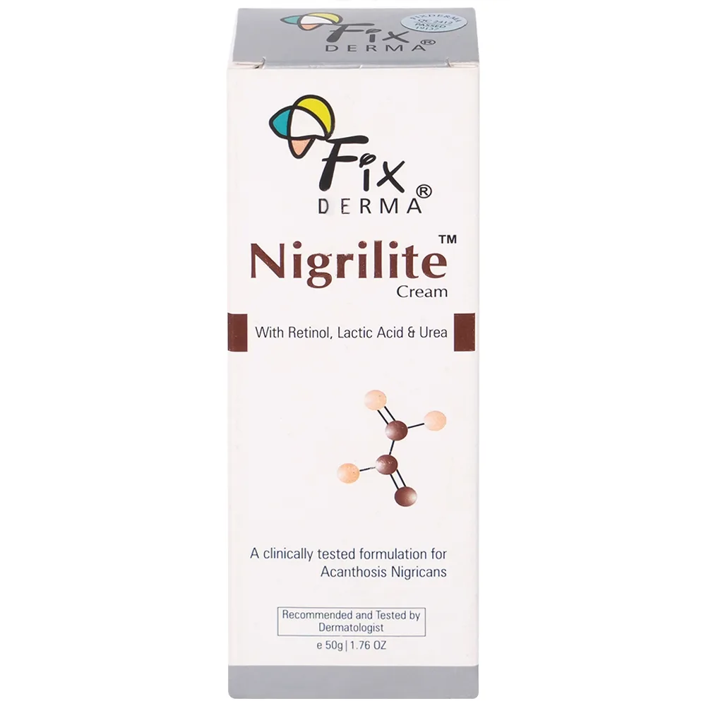 Hình ảnh Kem dưỡng Fixderma Nigrilite Cream làm sạch tế bào da chết, mờ thâm, sáng da sẫm màu (50g)