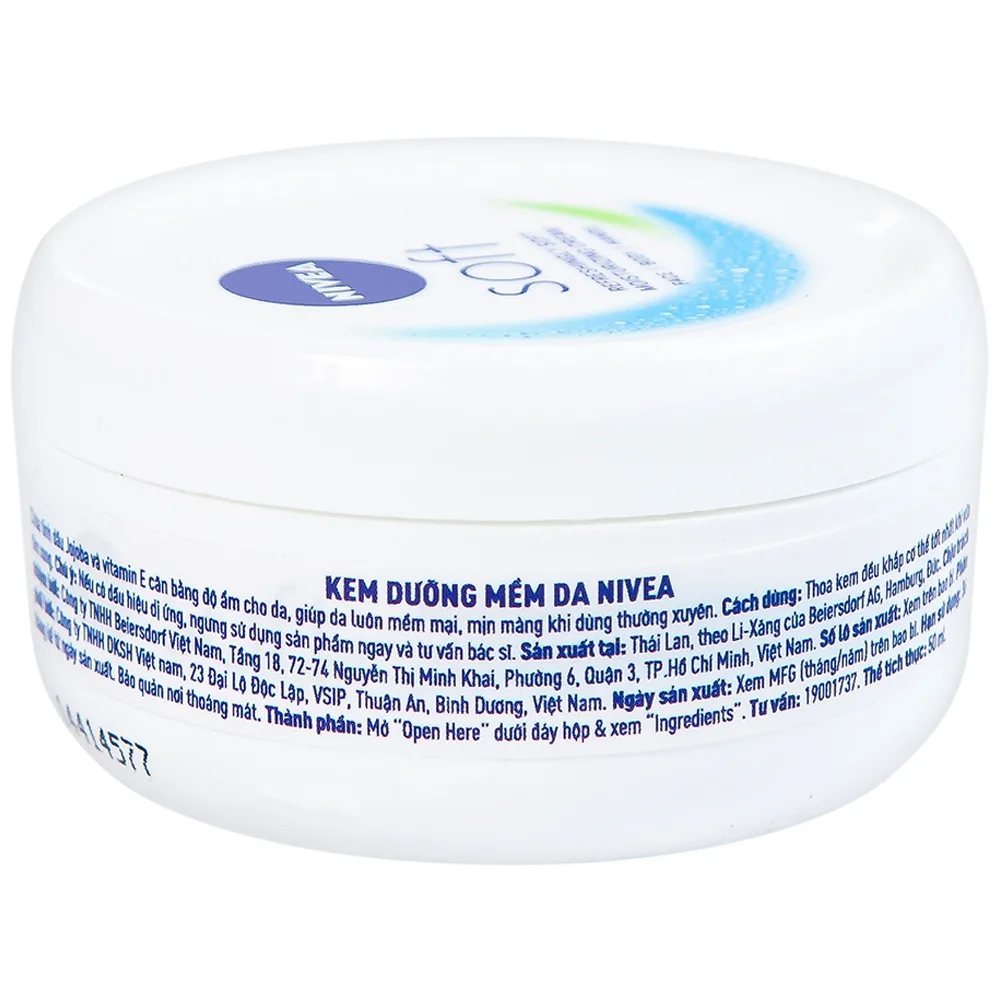 Hình ảnh Kem dưỡng mềm da Nivea Soft bổ sung vitamin E, cân bằng độ ẩm (50ml)