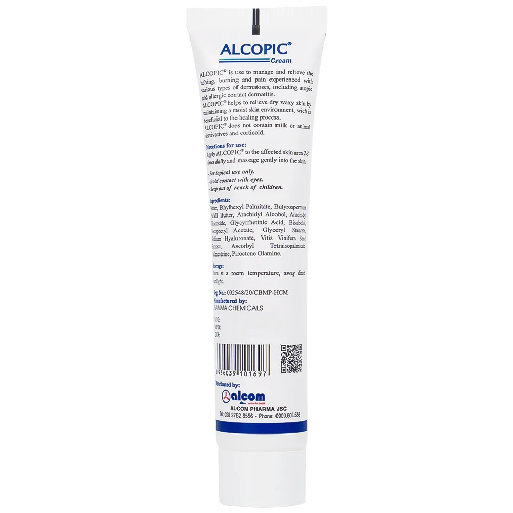 Hình ảnh Kem Alcopic Gamma giảm ngứa, rát, đau do viêm da cơ địa, viêm da tiếp xúc (40ml)
