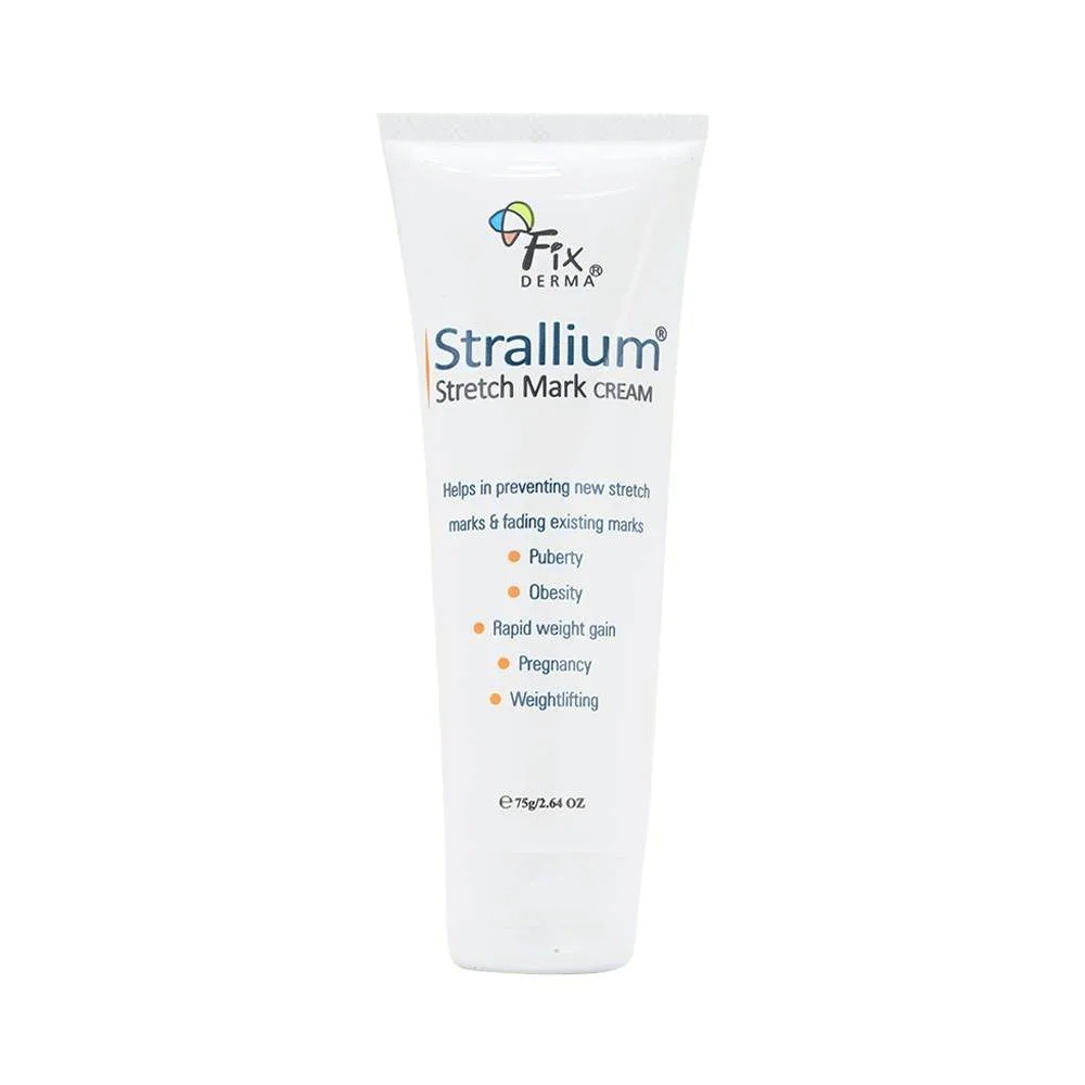 Hình ảnh Kem Fixderma Strallium Stretch Mark Cream cải thiện tính đàn hồi, làm mềm da, loại bỏ vết rạn da (75g)