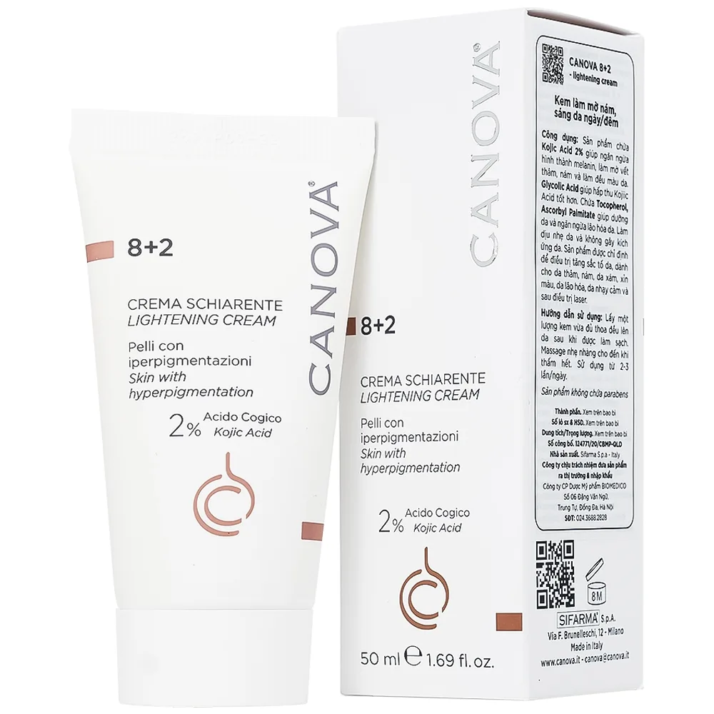 Hình ảnh Kem mờ nám Canova 8+2 Sifarma điều trị tăng sắc tố da (50ml)