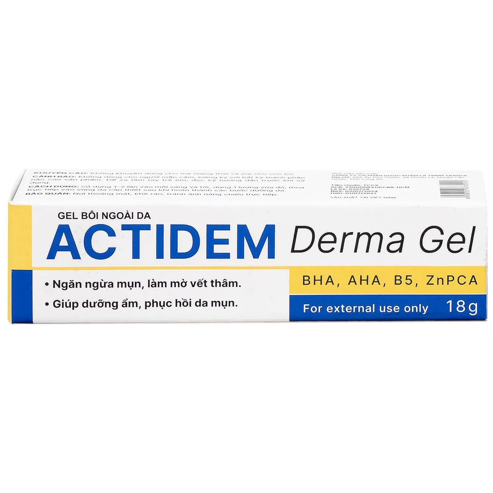 Hình ảnh Gel Actidem Derma giúp ngăn ngừa mụn, làm mờ vết thâm (18g)