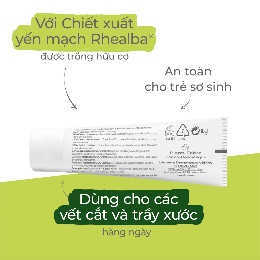 Hình ảnh Kem A-Derma​​​​​​​ Dermalibour​​​​​​​​​​​​​​+ Repairing Cream làm dịu da dùng hằng ngày cho da kích ứng (50ml)