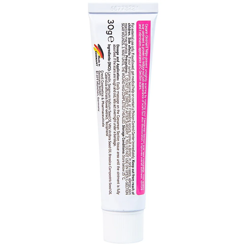 Hình ảnh Kem Cesarin Ointment Lacopharm hỗ trợ làm mờ và làm mềm vết sẹo phẫu thuật (30g)