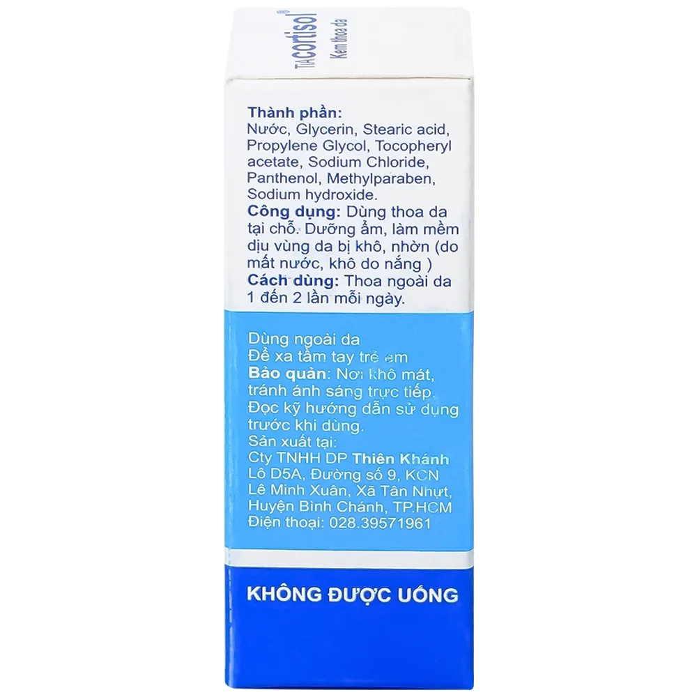 Hình ảnh Kem thoa da Tiacortisol dưỡng ẩm, làm mềm dịu vùng da bị khô, nhờn (8g)