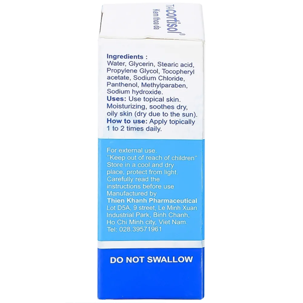 Hình ảnh Kem thoa da Tiacortisol dưỡng ẩm, làm mềm dịu vùng da bị khô, nhờn (8g)