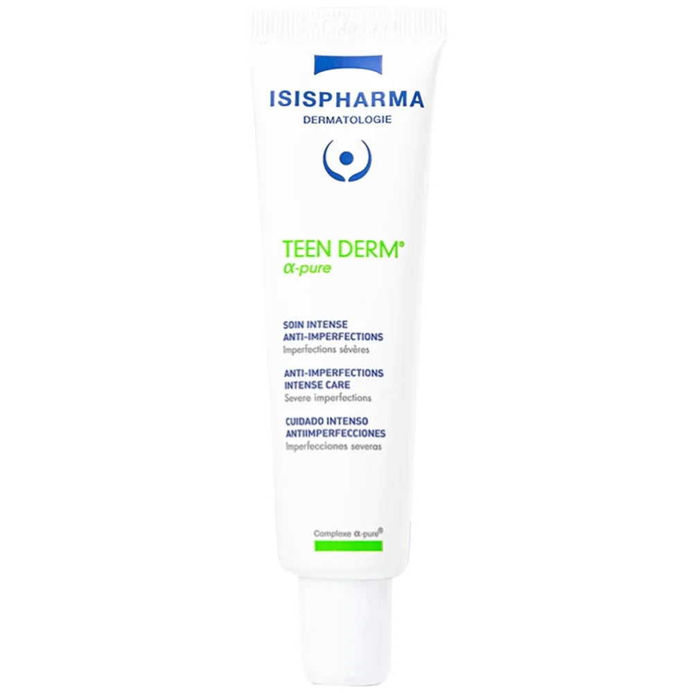 Hình ảnh Kem Isis Pharma Teenderm Alpha Pure hỗ trợ điều trị mụn trứng cá (30ml)