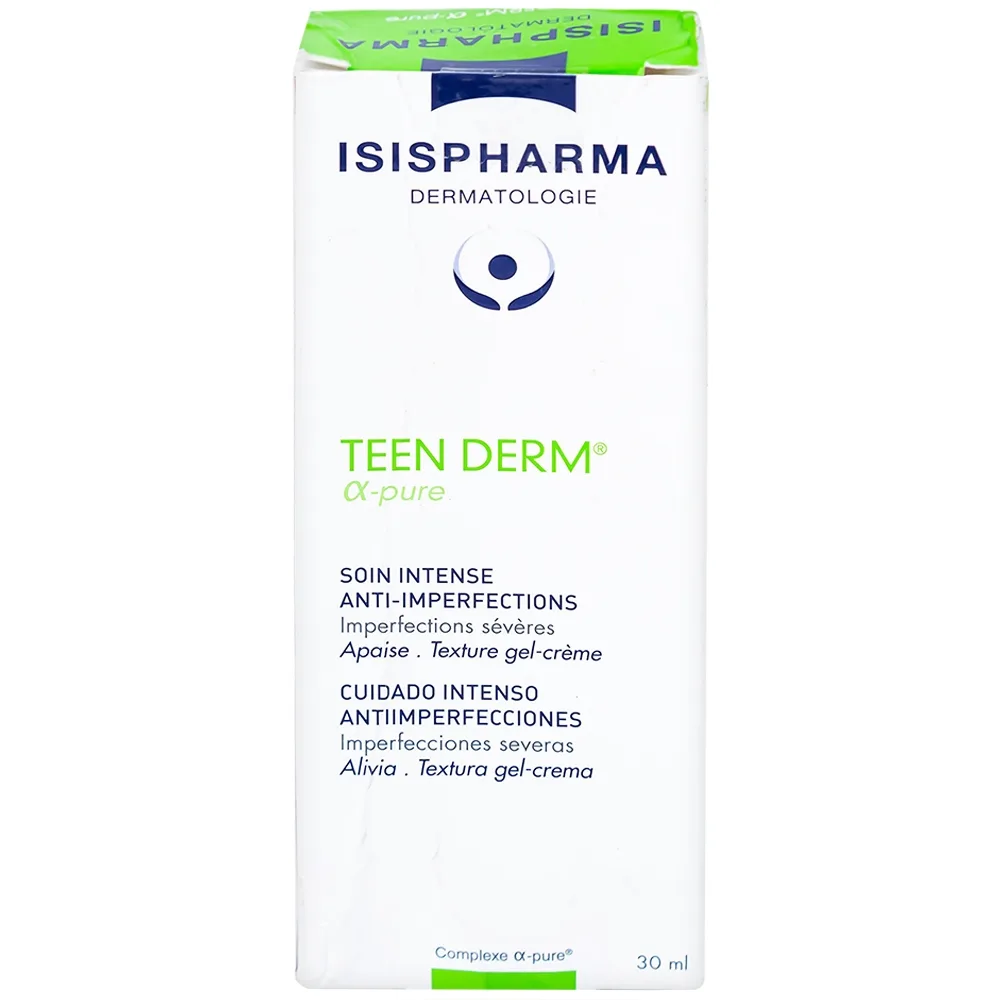 Hình ảnh Kem Isis Pharma Teenderm Alpha Pure hỗ trợ điều trị mụn trứng cá (30ml)