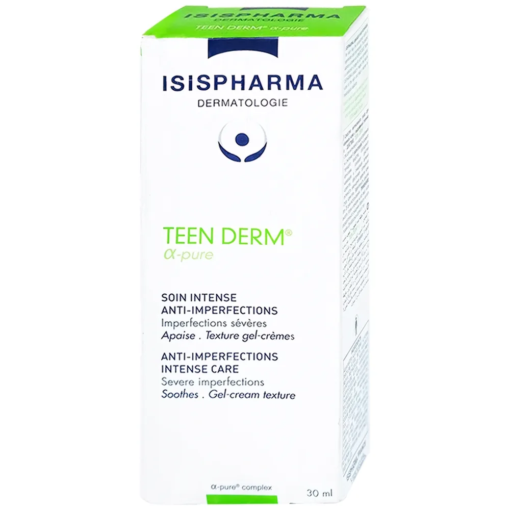 Hình ảnh Kem Isis Pharma Teenderm Alpha Pure hỗ trợ điều trị mụn trứng cá (30ml)