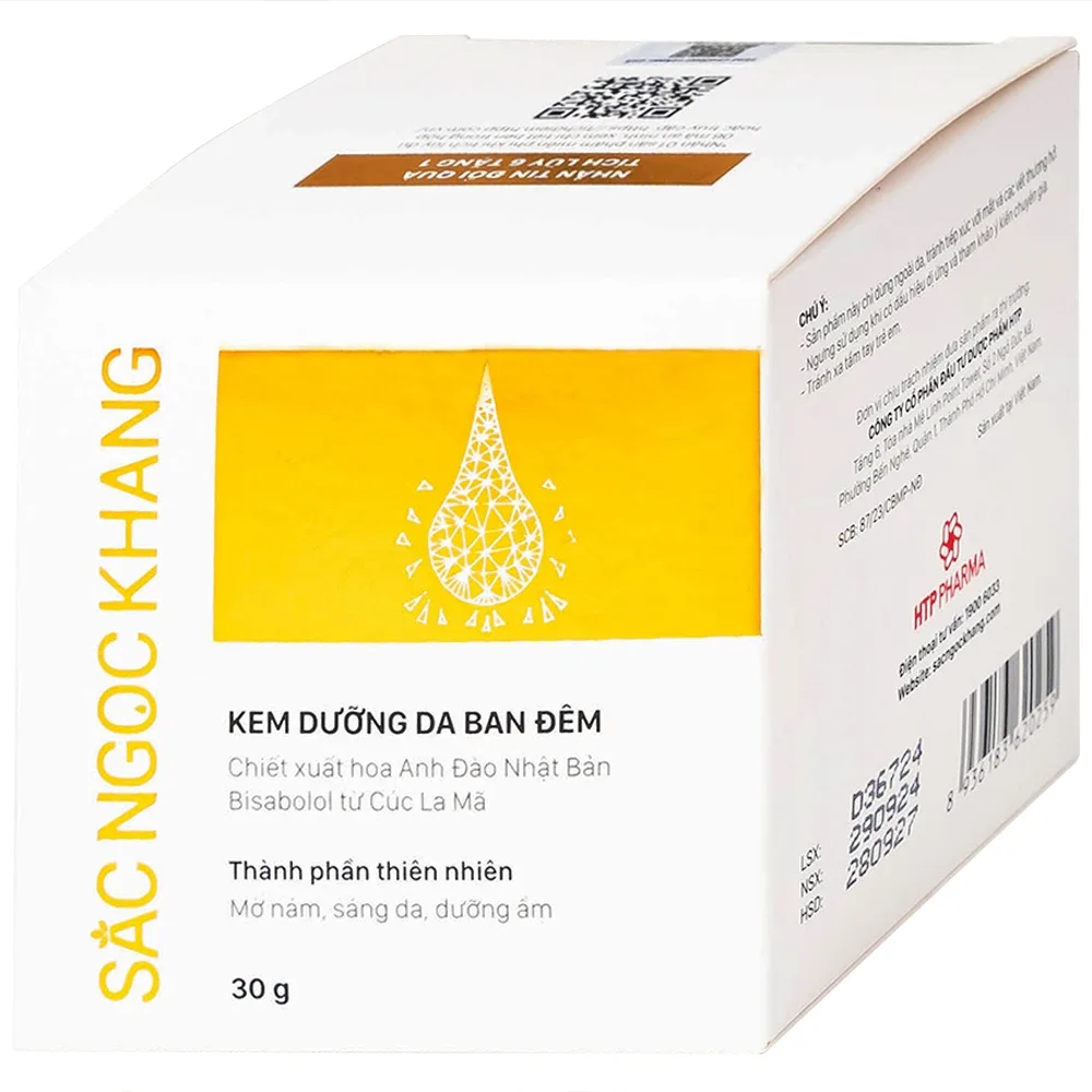 Hình ảnh Kem dưỡng da ban đêm Sắc Ngọc Khang 30g làm mờ các vết nám, sạm, tàn nhang