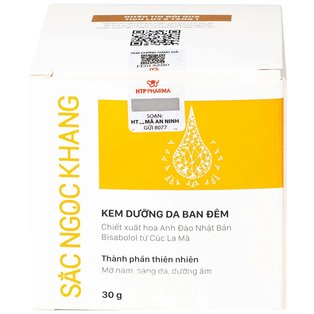 Hình ảnh Kem dưỡng da ban đêm Sắc Ngọc Khang 30g làm mờ các vết nám, sạm, tàn nhang