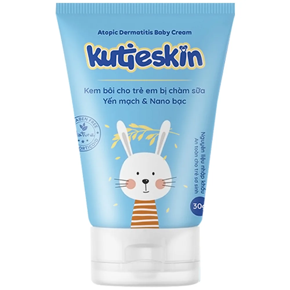 Hình ảnh Kem bôi cho trẻ em bị chàm sữa Kutieskin giảm ngứa, kháng viêm, cải thiện bong tróc da (30g)