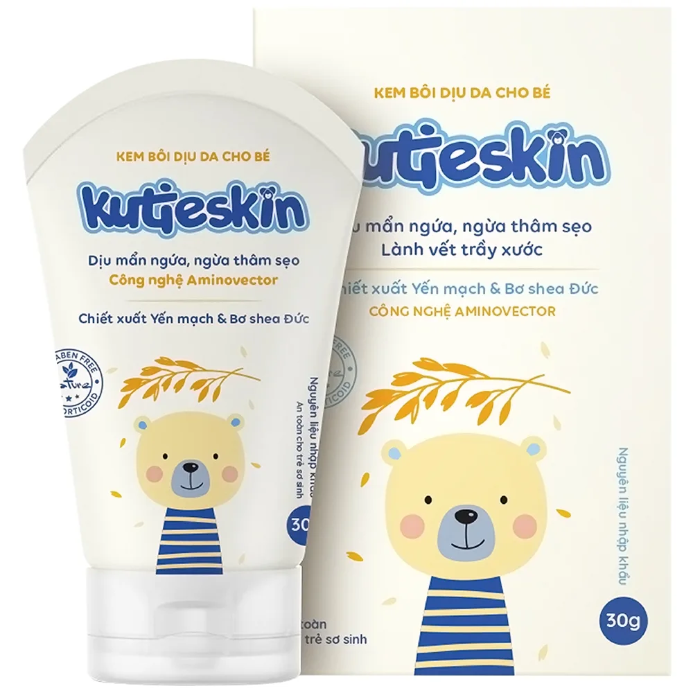 Hình ảnh Kem bôi dịu da cho bé Kutieskin giảm mẩn ngứa, ngừa thâm sẹo (30g)