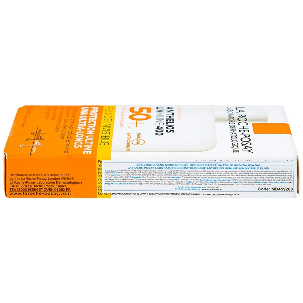 Hình ảnh Sữa chống nắng lâu trôi La Roche-Posay Laboratoire Dermatologiue Anthelios Uvmune 400 Invisible Fuild (50ml)