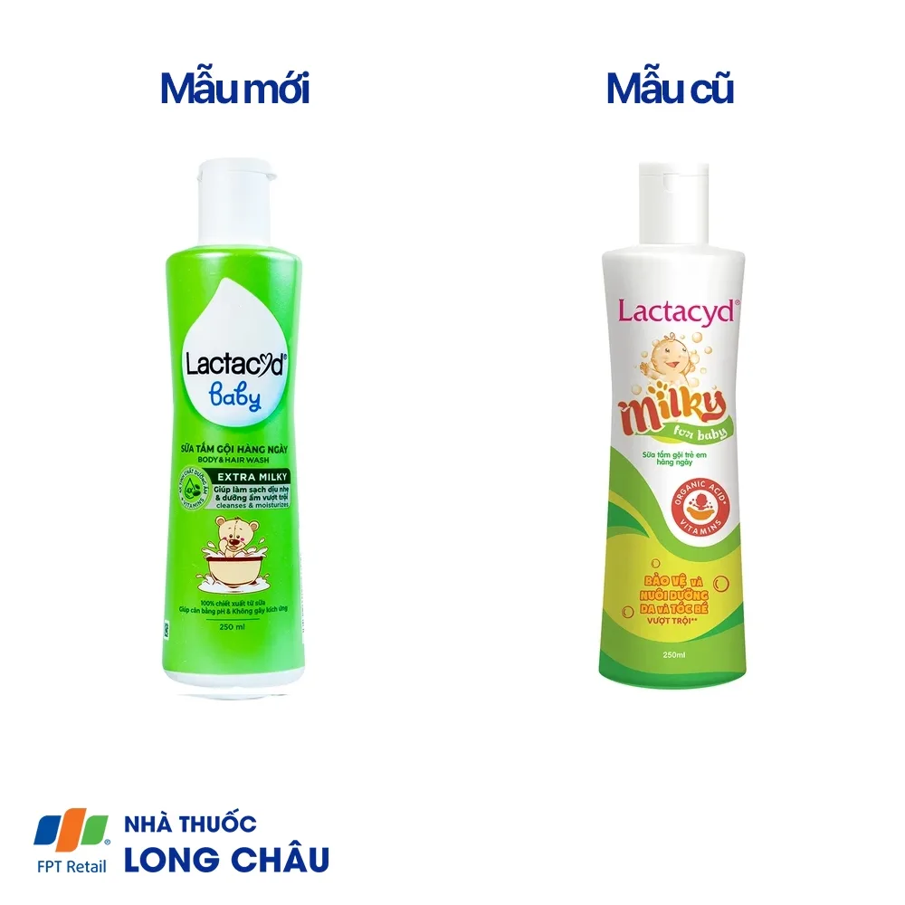 Hình ảnh Sữa tắm gội hàng ngày Body And Hair Wash Lactacyd Baby Extra Milky sạch dịu nhẹ, dưỡng ẩm vượt trội (250ml)