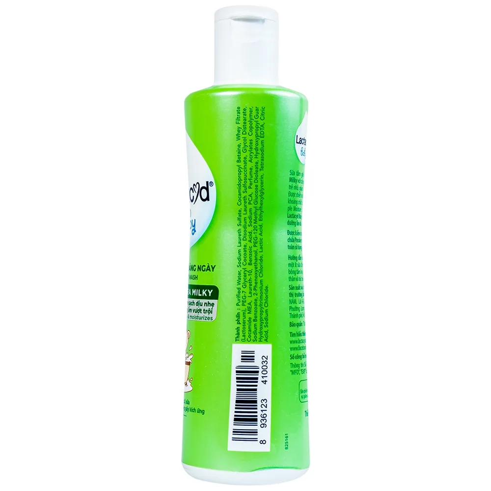 Hình ảnh Sữa tắm gội hàng ngày Body And Hair Wash Lactacyd Baby Extra Milky sạch dịu nhẹ, dưỡng ẩm vượt trội (250ml)