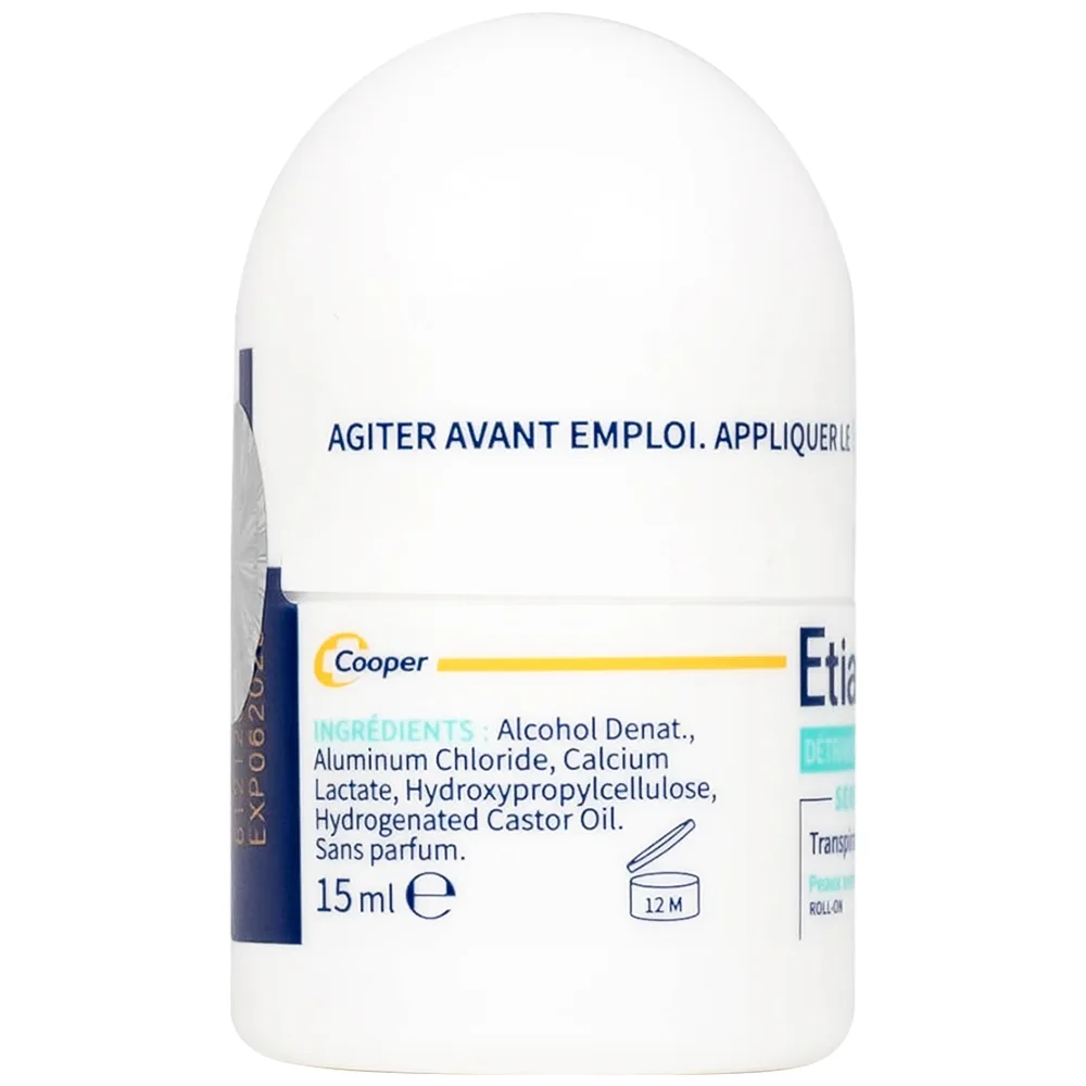 Hình ảnh Lăn khử mùi EtiaXil Detranspirant Aisselles Peaux Sensibles chống mùi đặc trị dành cho da nhạy cảm (15ml)