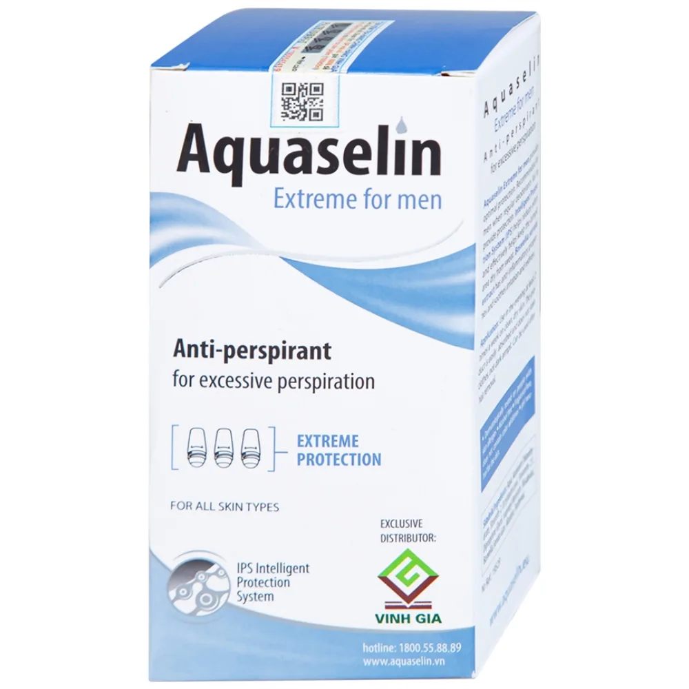 Hình ảnh Lăn khử mùi Aquaselin Extreme For Men dùng cho vùng nách dành cho nam giới, giảm mồ hôi (50ml)