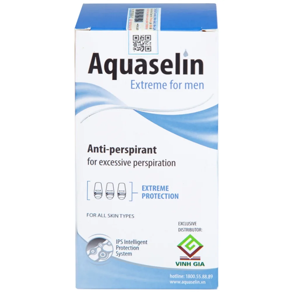 Hình ảnh Lăn khử mùi Aquaselin Extreme For Men dùng cho vùng nách dành cho nam giới, giảm mồ hôi (50ml)