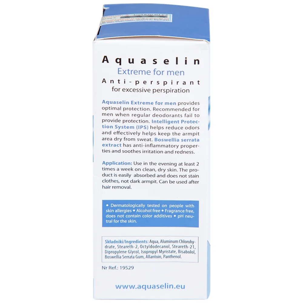 Hình ảnh Lăn khử mùi Aquaselin Extreme For Men dùng cho vùng nách dành cho nam giới, giảm mồ hôi (50ml)