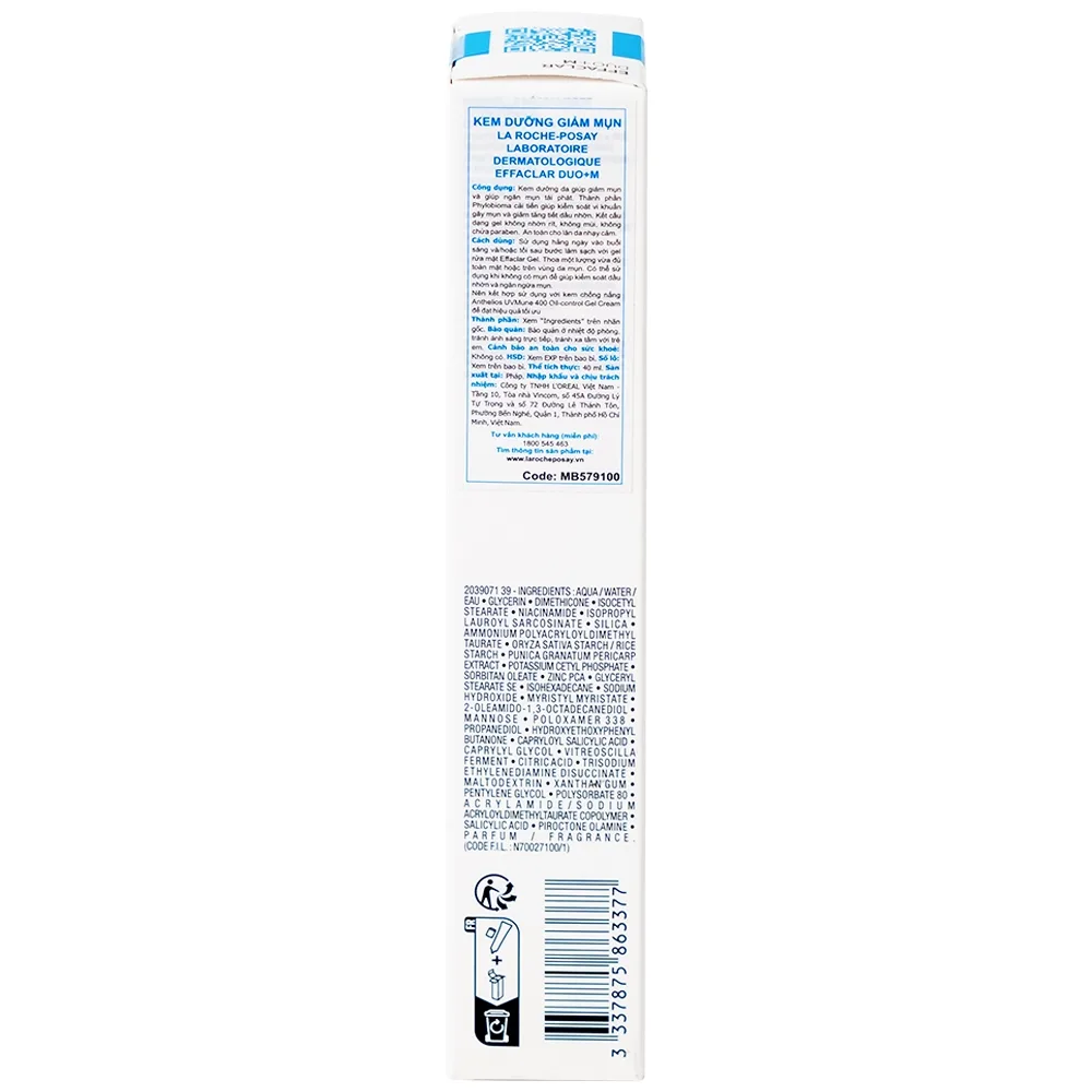 Hình ảnh Kem dưỡng da La Roche-Posay Effaclar Duo (+) hỗ trợ giảm viêm và giảm mụn đỏ tấy trong vòng 12 giờ (40ml)