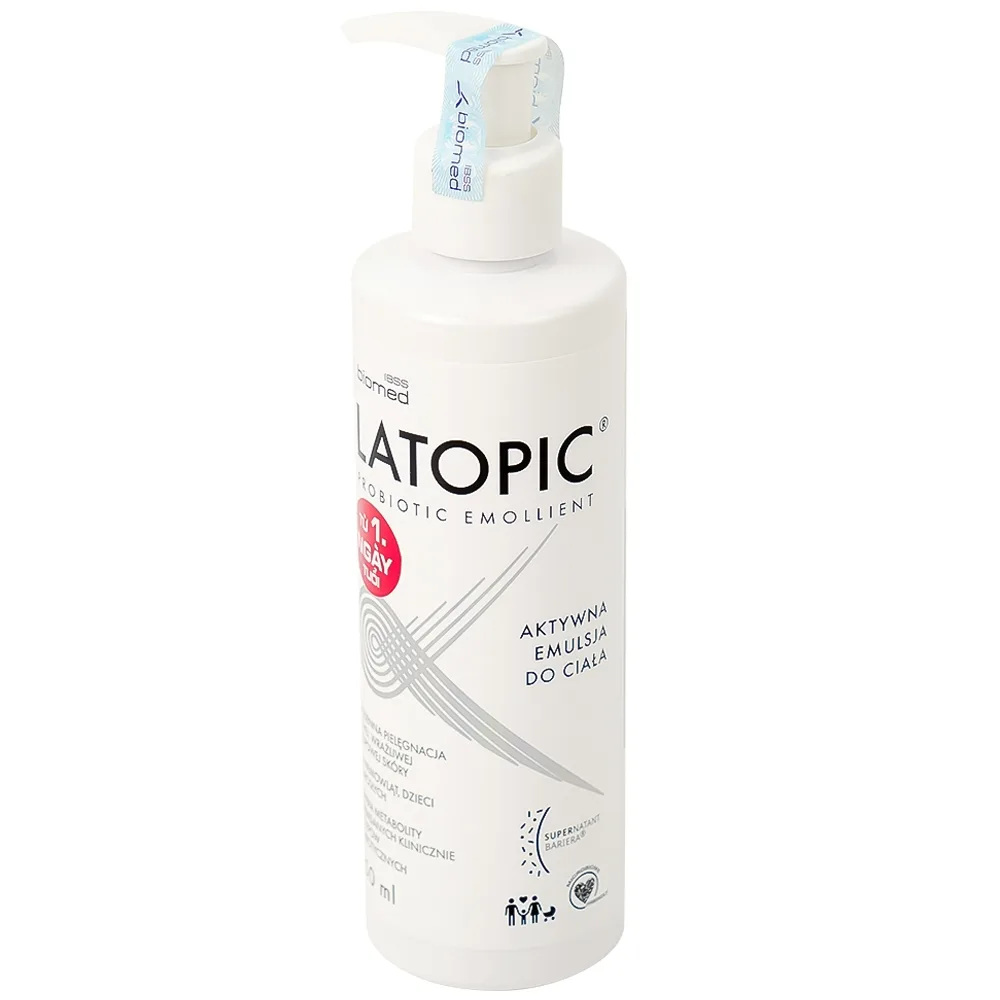 Hình ảnh Nhũ tương Probiotic Emollient Latopic làm dịu da, giảm ngứa, giảm khô (250ml)