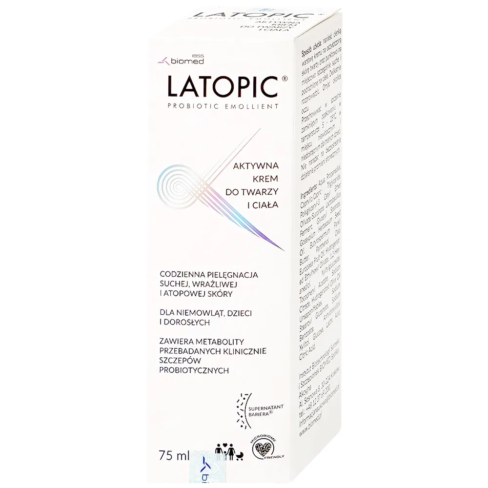 Hình ảnh Kem dưỡng ẩm Latopic Face And Body Cream làm dịu ngứa da dị ứng, kích ứng da, giảm thô ráp da (75ml)