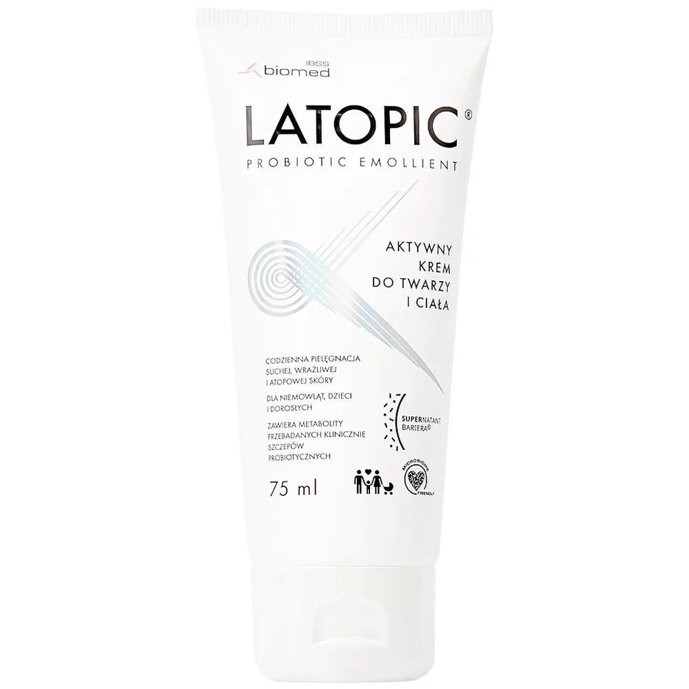 Hình ảnh Kem dưỡng ẩm Latopic Face And Body Cream làm dịu ngứa da dị ứng, kích ứng da, giảm thô ráp da (75ml)