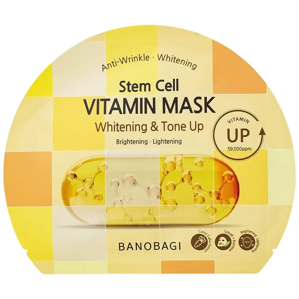 Hình ảnh Mặt nạ Banobagi stem cell vitamin mask whitening & tone up hỗ trợ cấp ẩm, dưỡng sáng da và nâng tông (30g)
