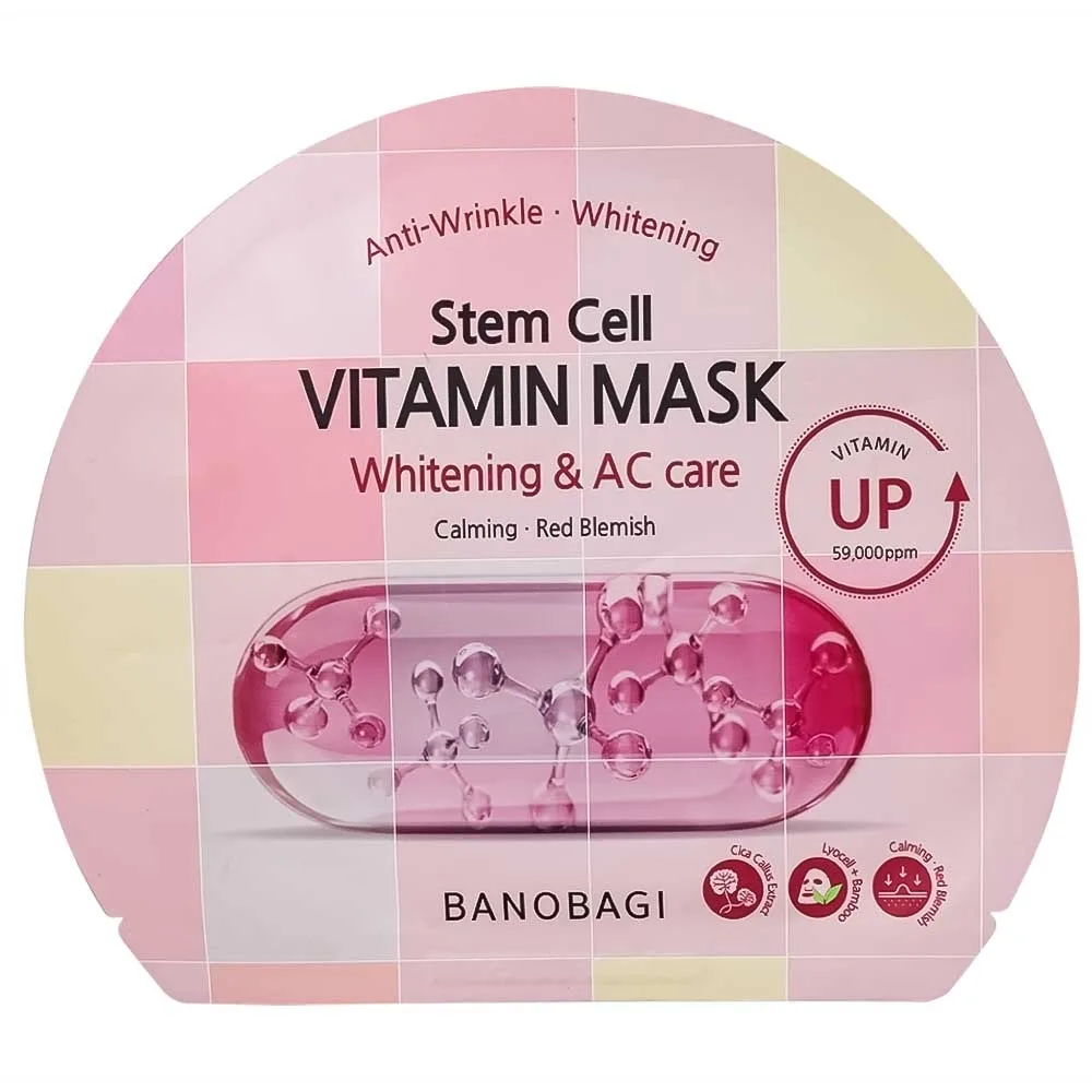 Hình ảnh Mặt nạ Banobagi stem cell vitamin mask whitening & ac care hỗ trợ cấp ẩm và dưỡng sáng da cho da mụn (30g)