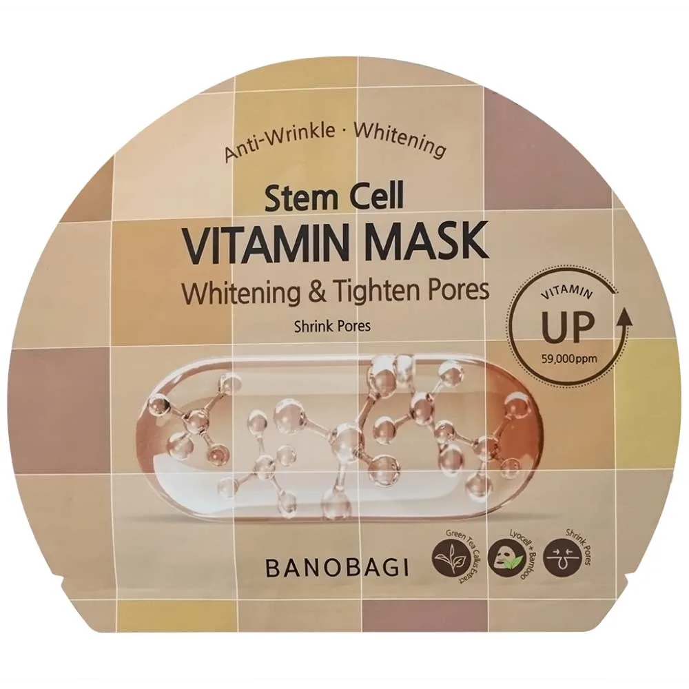 Hình ảnh Mặt nạ Banobagi Stem Cell Vitamin Mask Whitening And Tighten Pores cung cấp độ ẩm cho da, loại bỏ dầu (30g)