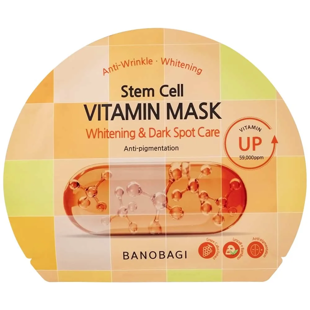 Hình ảnh Mặt nạ Banobagi Stem Cell Vitamin Mask Whitening & Dark Spot Care chống nhăn da, trắng da, mờ nám (30g)