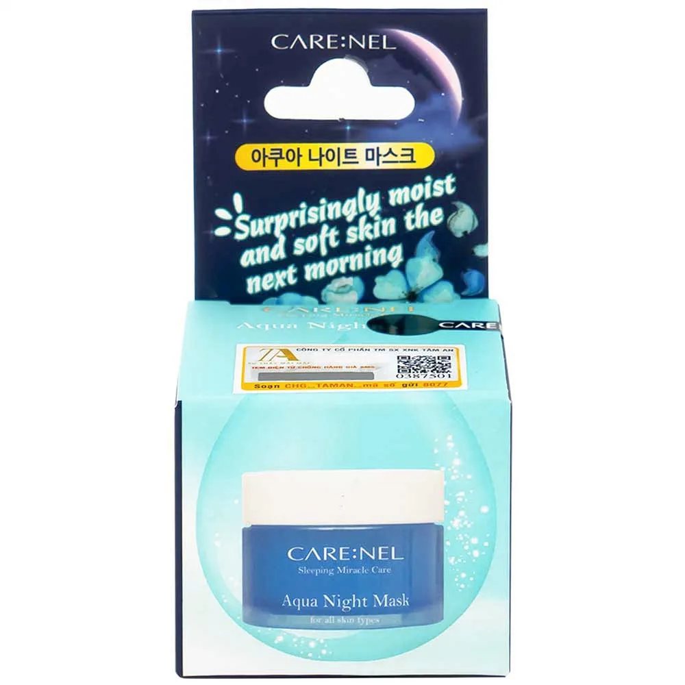 Hình ảnh Mặt nạ ngủ mặt dạng gel Care:Nel Aqua Night Mask dưỡng ẩm cho da suốt 8 giờ (15ml)