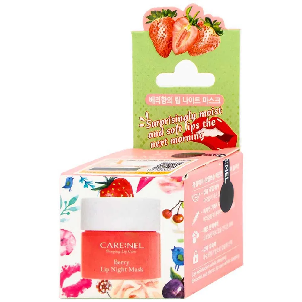 Hình ảnh Mặt nạ ngủ môi Care:Nel Berry Lip Night Mask dưỡng ẩm, ngừa thâm dành cho môi phun xăm, nhạy cảm, môi trị liệu (5g)