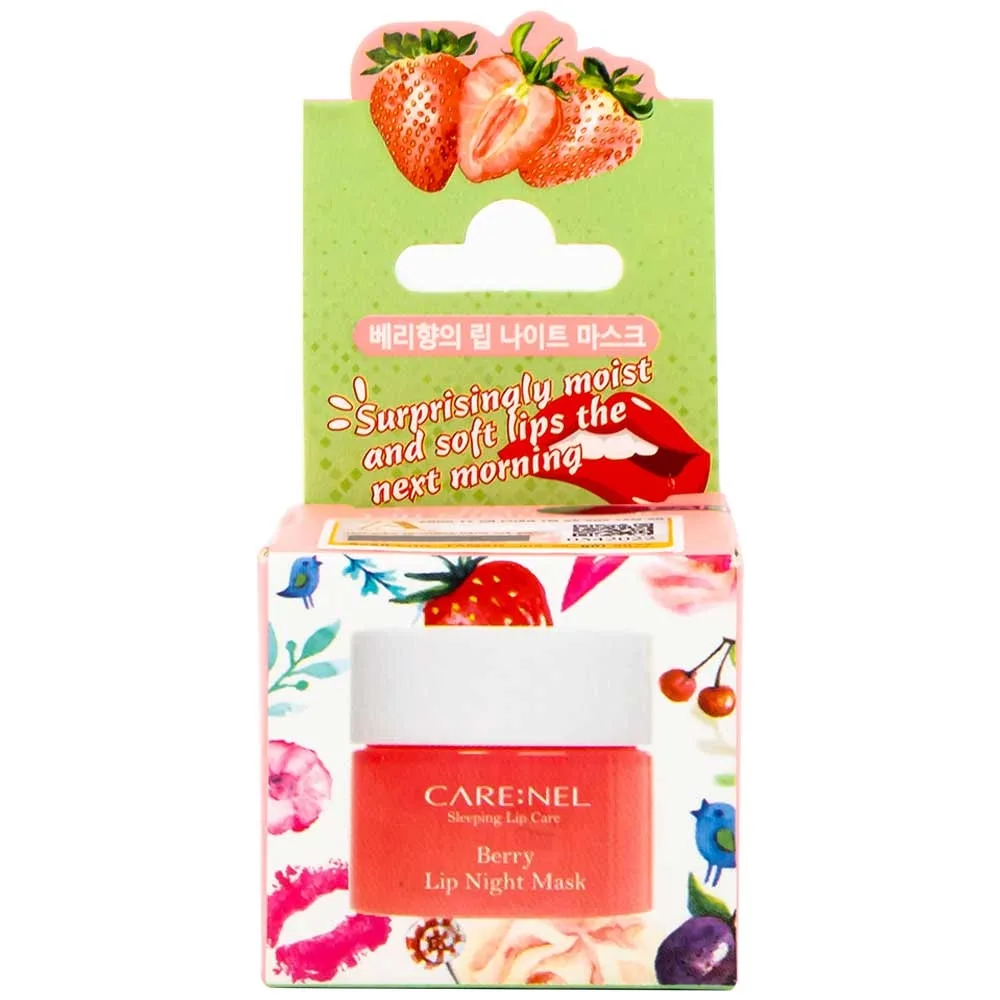 Hình ảnh Mặt nạ ngủ môi Care:Nel Berry Lip Night Mask dưỡng ẩm, ngừa thâm dành cho môi phun xăm, nhạy cảm, môi trị liệu (5g)
