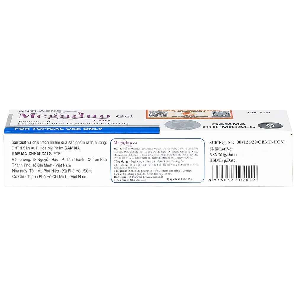 Hình ảnh Gel Megaduo Plus giúp ngừa mụn trứng cá, ngừa thâm, dưỡng da (15g)