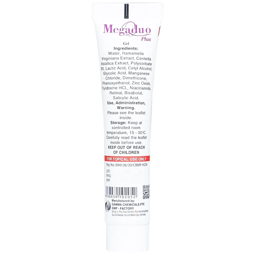Hình ảnh Gel Megaduo Plus giúp ngừa mụn trứng cá, ngừa thâm, dưỡng da (15g)