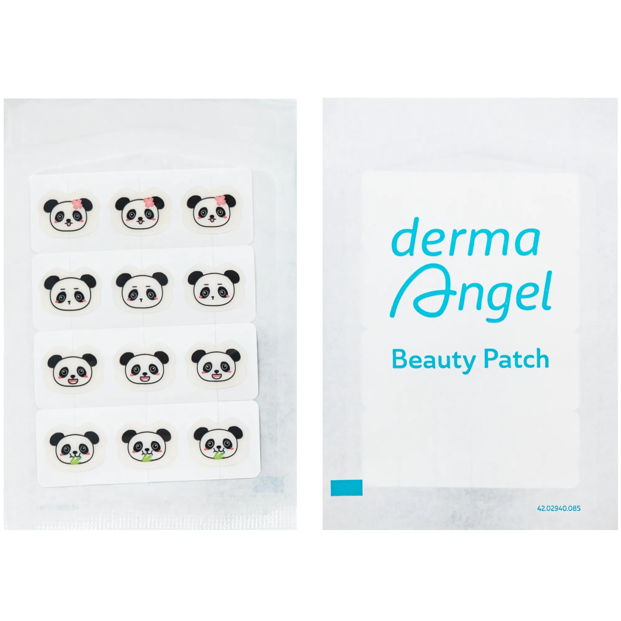 Hình ảnh Miếng Dán Mụn Derma Angel Acne Beauty Patch Hình Gấu Panda 12+3 Miếng