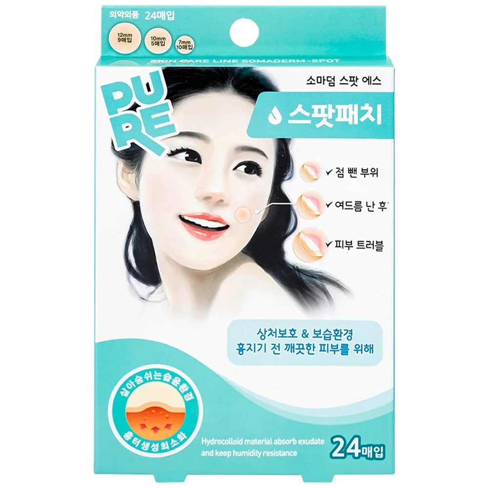 Hình ảnh Miếng dán mụn Somaderm - Spot Young Chemical Vina hỗ trợ làm lành vết thương (24 miếng)