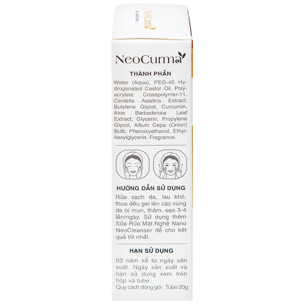 Hình ảnh Gel Nghệ Nano NeoCurma ngừa mụn, ngừa sẹo, mờ vết thâm (20g)