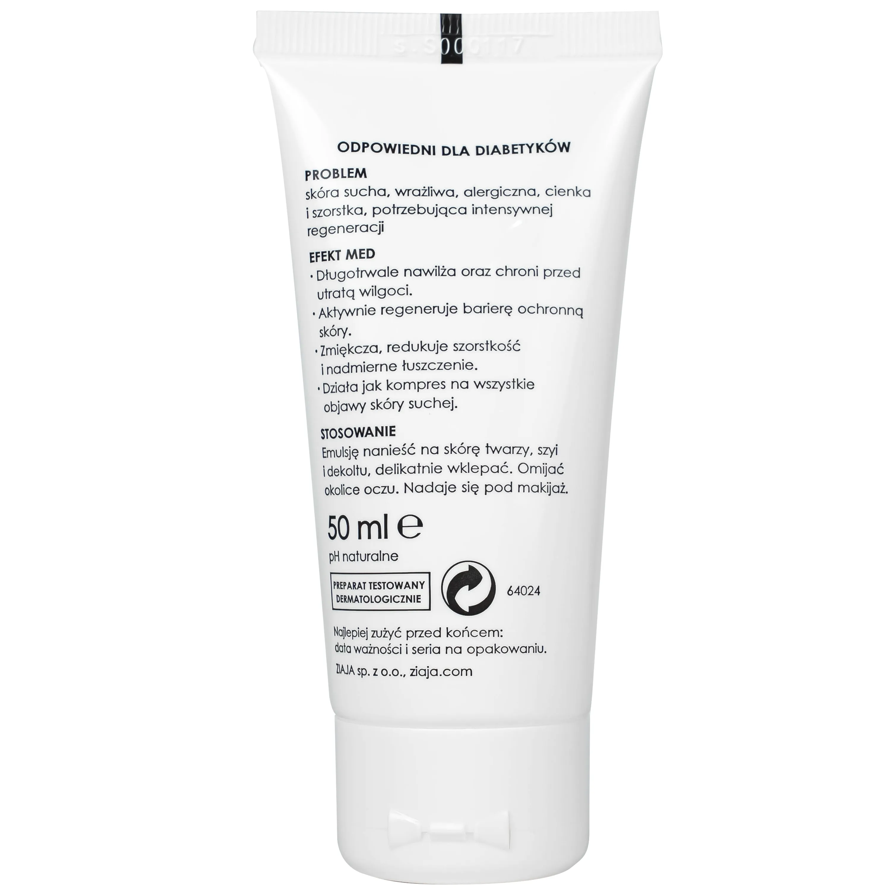 Hình ảnh Nhũ tương bôi Ziaja Med 3% Urea mềm da, dưỡng ẩm (50ml)