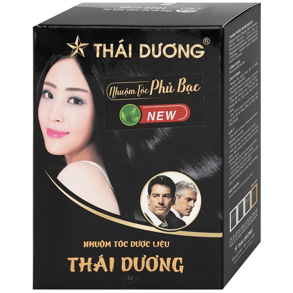 Hình ảnh Nhuộm tóc dược liệu Thái Dương nhuộm phần tóc bạc (5 gói)