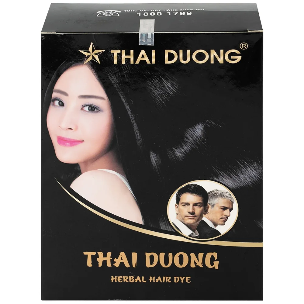Hình ảnh Nhuộm tóc dược liệu Thái Dương nhuộm phần tóc bạc (5 gói)