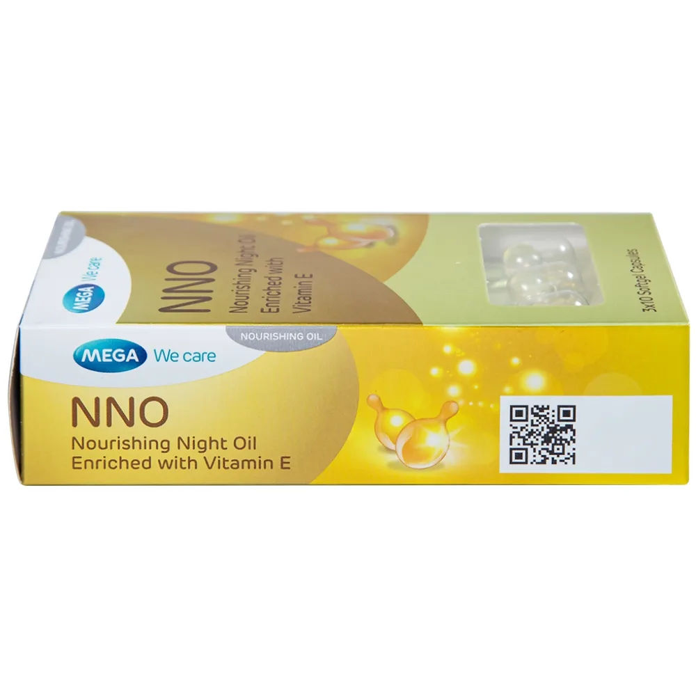 Hình ảnh Dầu dưỡng da ban đêm NNO Nourishing Night Oil MEGA We care giữ ẩm, ngừa vết nhăn, đốm nâu (3 vỉ x 10 viên)