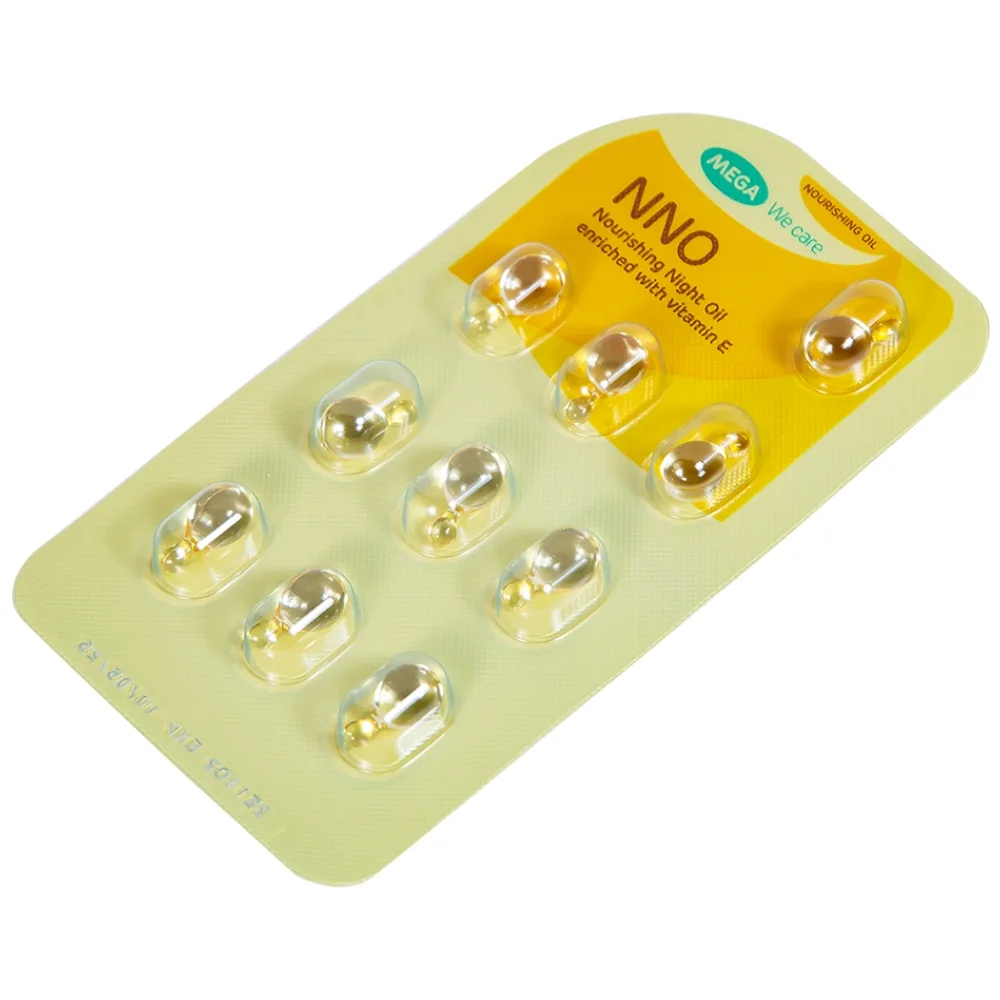 Hình ảnh Dầu dưỡng da ban đêm NNO Nourishing Night Oil MEGA We care giữ ẩm, ngừa vết nhăn, đốm nâu (3 vỉ x 10 viên)