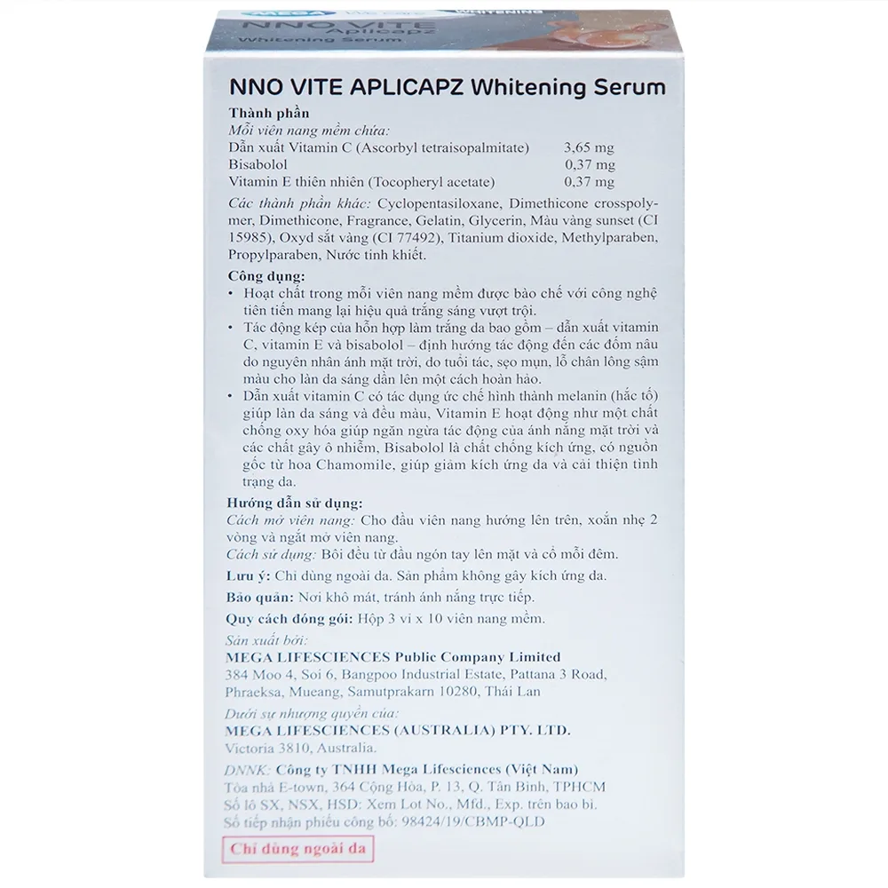 Hình ảnh NNO Vite Whitening Serum