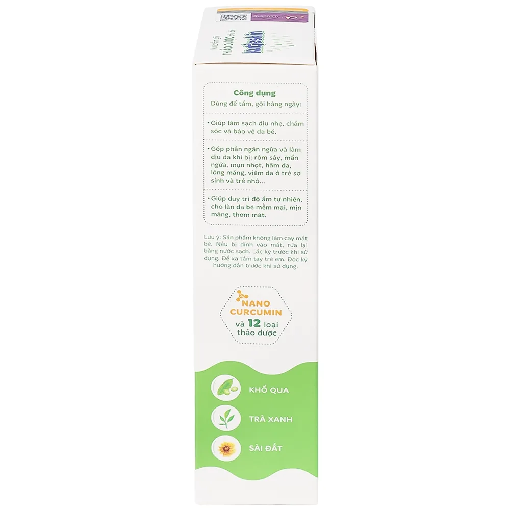 Hình ảnh Nước tắm gội Thảo Dược cho bé Kutieskin ngăn ngừa rôm sảy, mẩn ngứa, giúp dưỡng ẩm da bé (200ml)