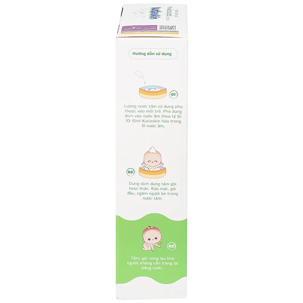 Hình ảnh Nước tắm gội Thảo Dược cho bé Kutieskin ngăn ngừa rôm sảy, mẩn ngứa, giúp dưỡng ẩm da bé (200ml)